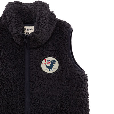 Imagen 2 del producto Chaqueta Peluda sin Mangas Niño Chess Grafito