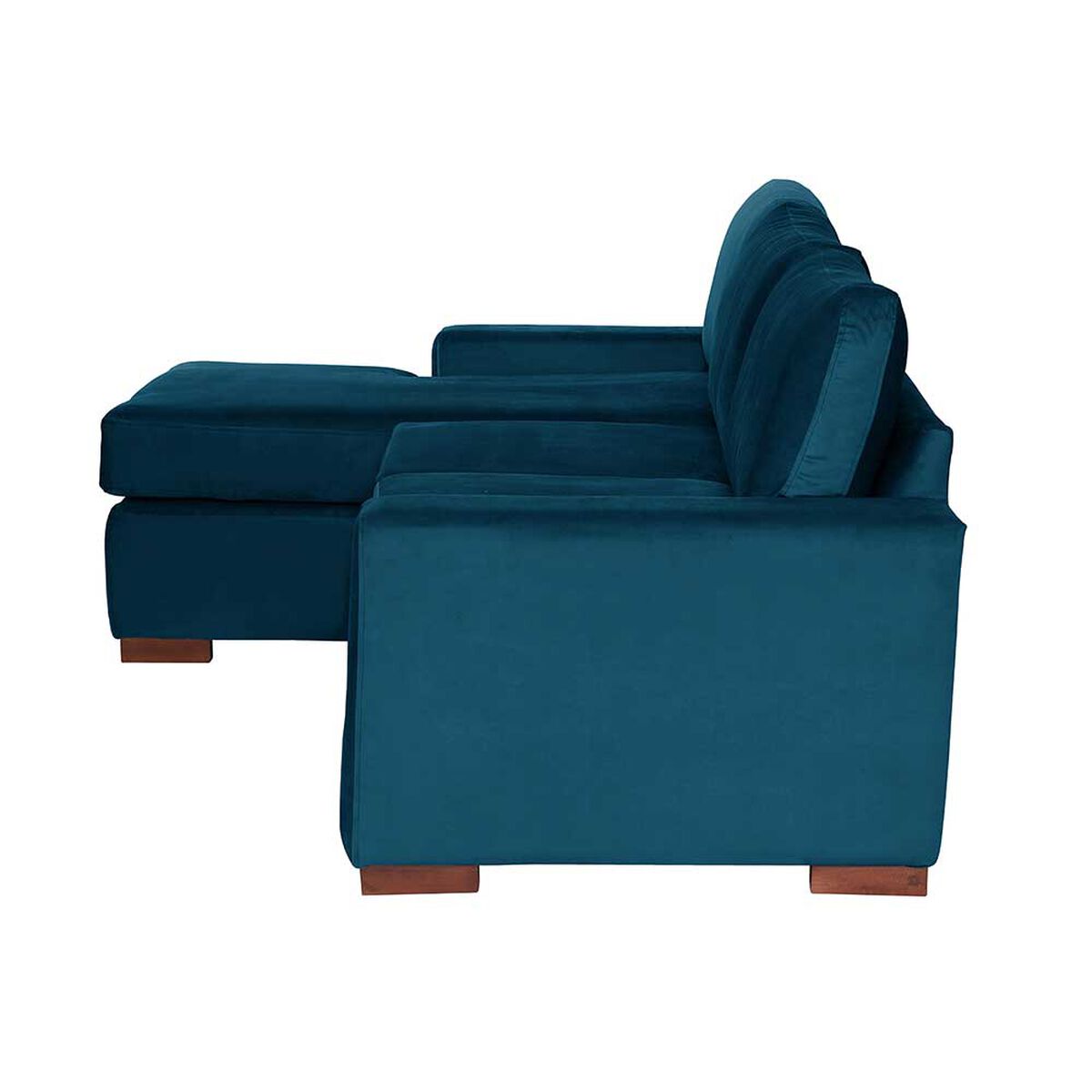 Sof&aacute; Seccional Izquierdo Latam Home Livorno 3 Cuerpos Azul Petroleo