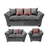 Juego de Living Elegant Detail Minesota Sofá 3 Cuerpos + Sofá 2 cuerpos + Sillón 1 Cuerpo Gris