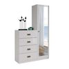 Cómoda Onessta Estilo 4 Cajones 1 Puerta Blanco