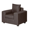 Juego de Living Innovamuebles Kahlo Sofá 3 Cuerpos + Dos Sillones 1 Cuerpo Chocolate