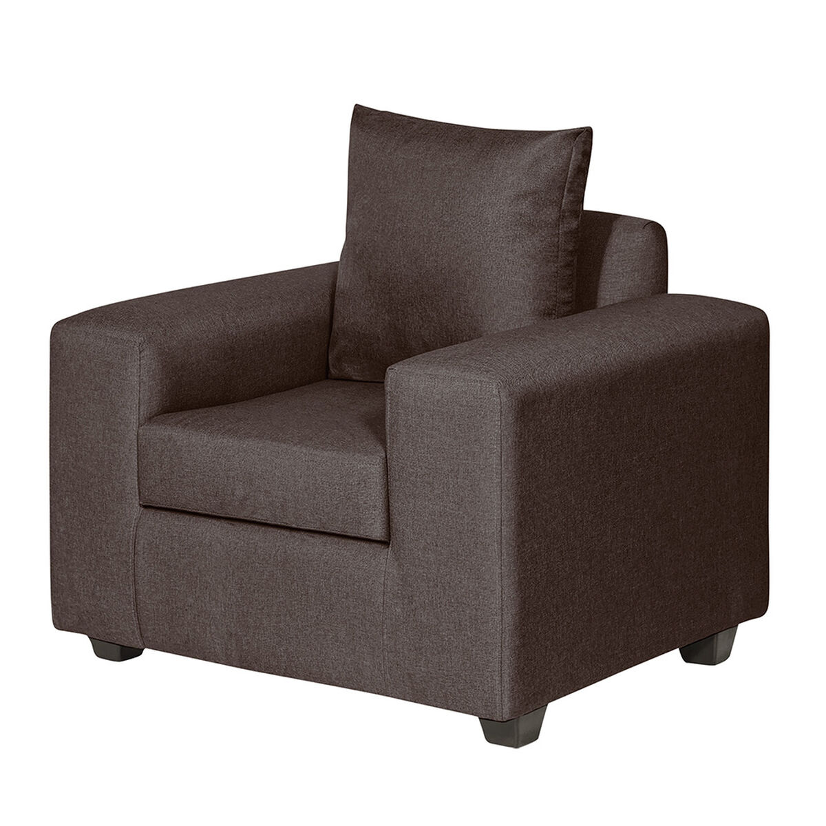 Juego de Living Innovamuebles Kahlo Sofá 3 Cuerpos + Dos Sillones 1 Cuerpo Chocolate