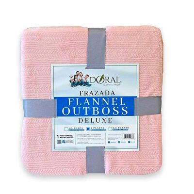 Frazada Poli&eacute;ster Doral 2 Plazas Deluxe Damasco