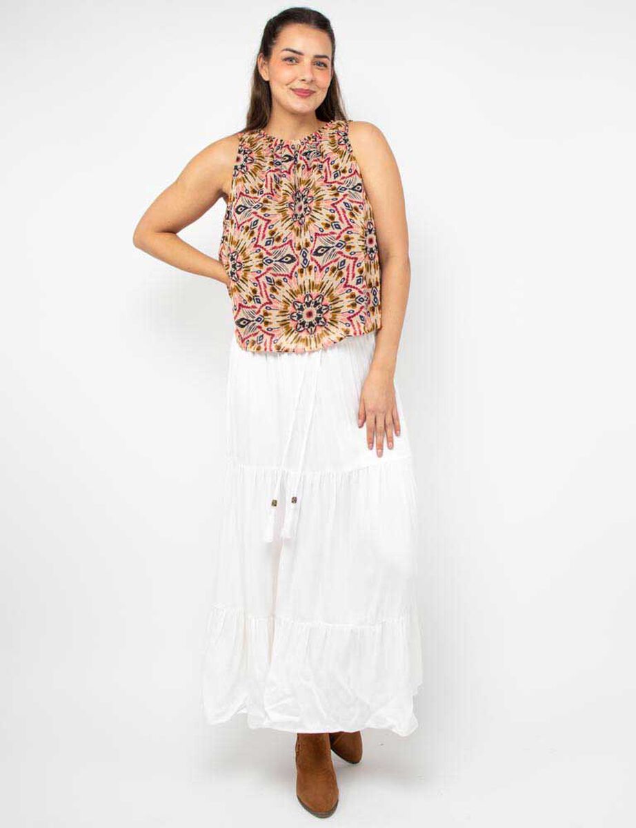 Blusa Estampada Sin Mangas Mujer Alma
