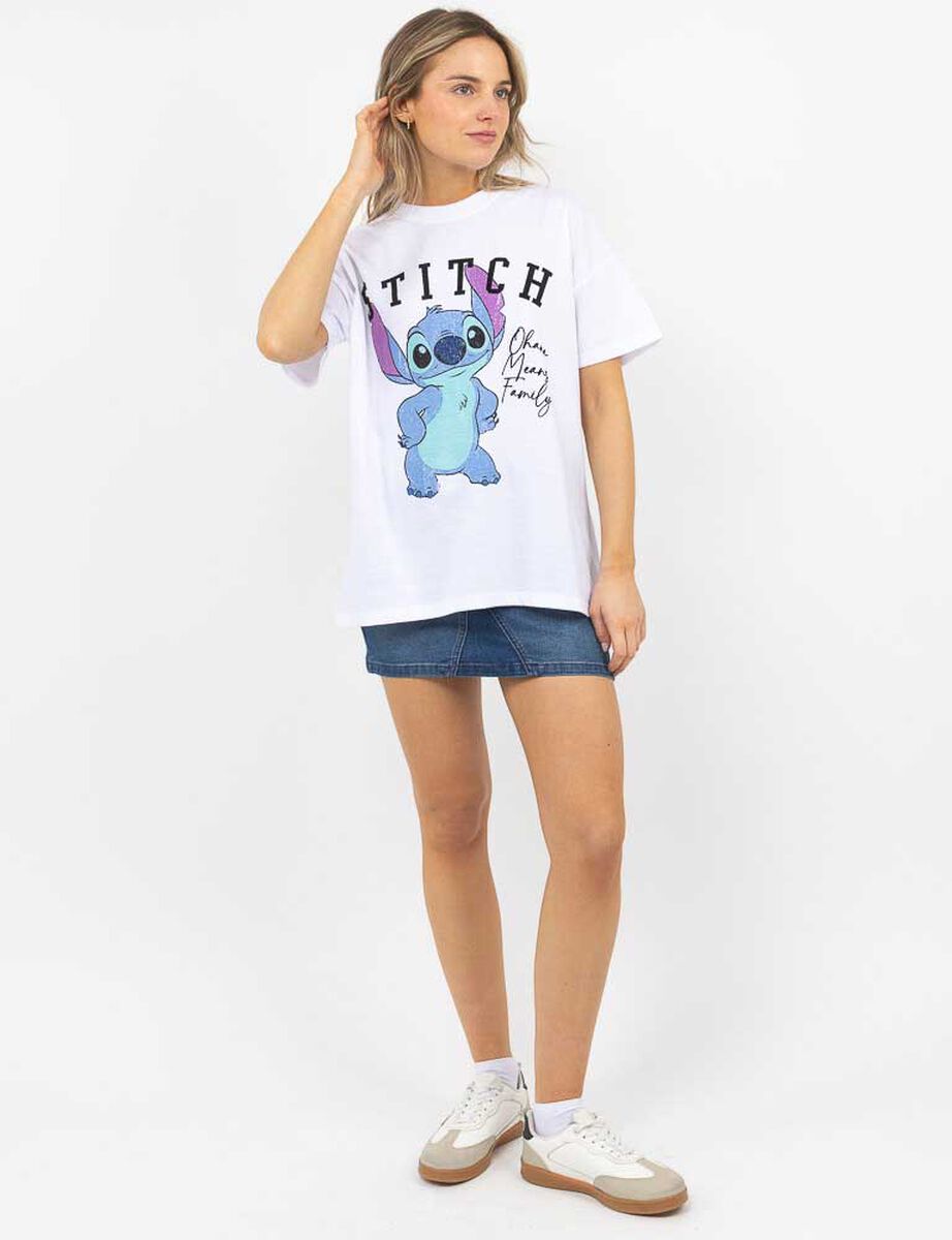 Polera Con Dibujos Animados Manga Corta Mujer Icono