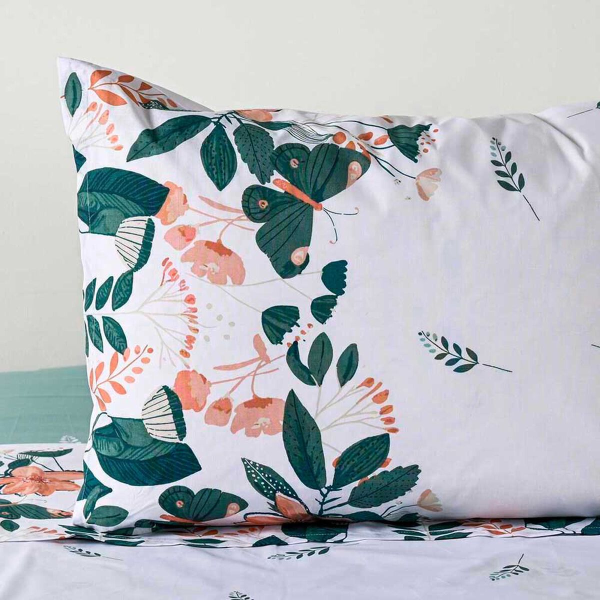 Juego de S&aacute;banas American Family 144 Hilos 1 Plaza Ninfa Turquesa