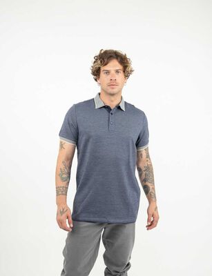 Imagen 1 del producto Polera Piqué Manga Corta Hombre Zibel Azul, Azul-Piedr, Blanco, Negro, Oliva