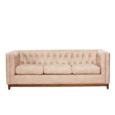 Sofá Latam Home Cuero Colorado Roma 3 Cuerpos Beige