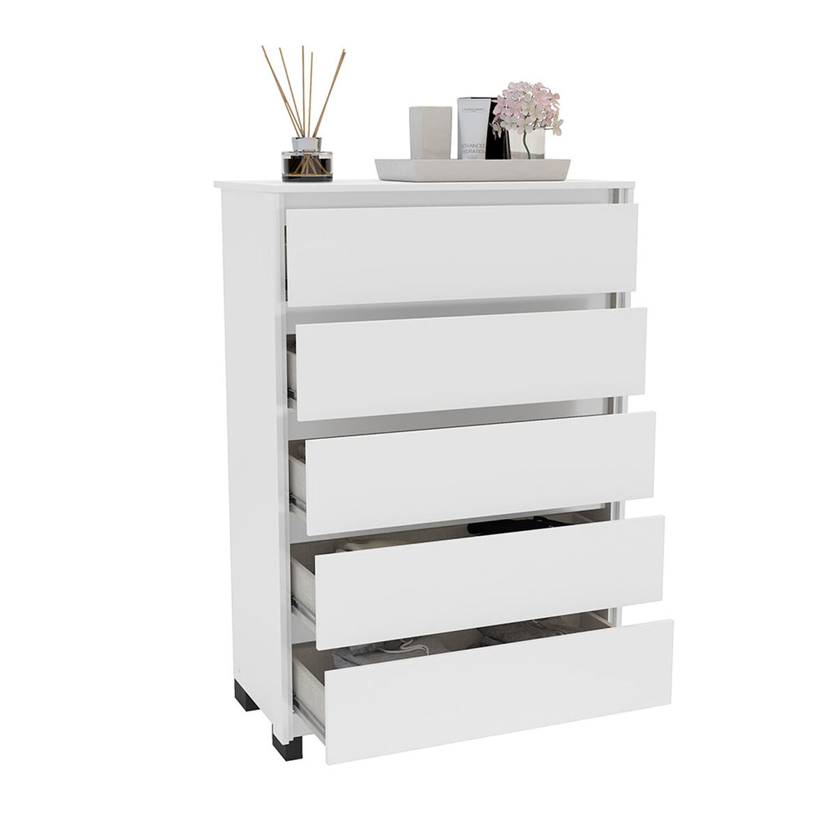 C&oacute;moda Vekkahome Coimbra 5 Cajones Blanco