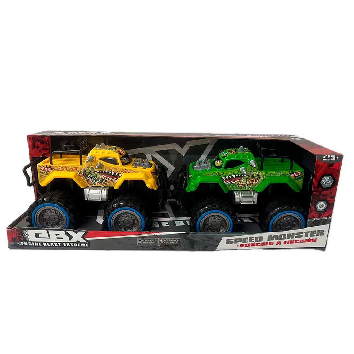Pack 2 Vehículos Ebx 4X4 Verde Y Amarillo