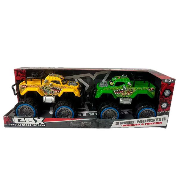 Pack 2 Vehículos Ebx 4X4 Verde Y Amarillo