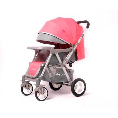 Coche de Paseo Reversible Rubik Rosado LuBabycas