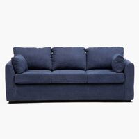 Sofá Kea Texas Tela 3 Cuerpos Azul