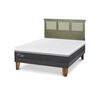 Cama Europea CIC 2 Plazas Ortopedic Advance + Respaldo Torino Olivo