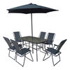 Juego de Comedor Terraza Casanova 6 Sillas Negro