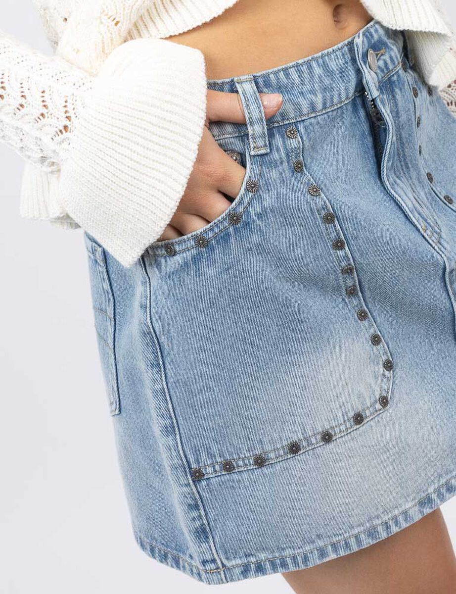Falda Mini Denim Mujer Icono