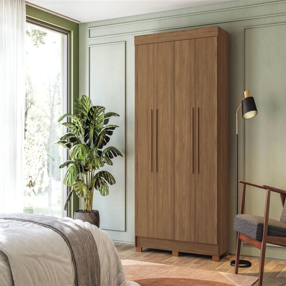Closet Altavision Sarandi 4 Puertas 2 cajones Caf&eacute;