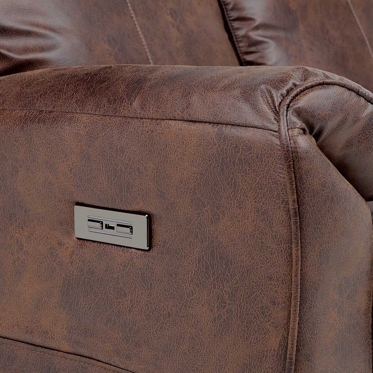 Sof&aacute; Reclinable Rosen Tolosa 3 Cuerpos Marr&oacute;n