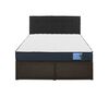 Cama Europea CIC Iron Smart 2 Plazas Excellence + Respaldo Black Tapizado + Faldón