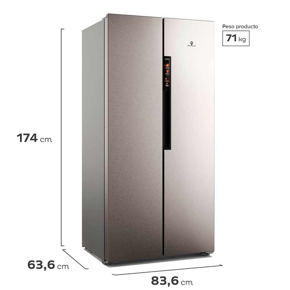Refrigerador Side by Side Mademsa MAS430 430 lts