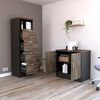 Combo Archivador Alto 4 Cajones + Cajonera 2 Puertas TuHome Home Office Negro Soft-Co&ntilde;ac