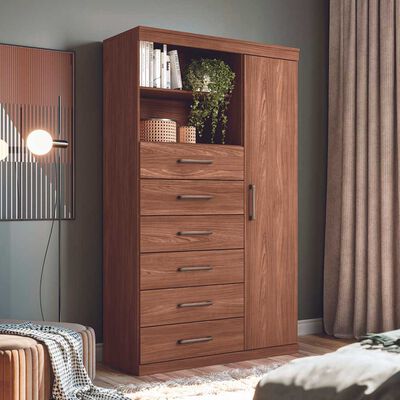 Imagen 1 del producto Cómoda Onessta Maraba 1 Puerta 6 Cajones Jatoba