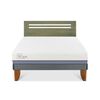 Cama Europea CIC 2 Plazas Excellence Plus + Respaldo Munich Olivo