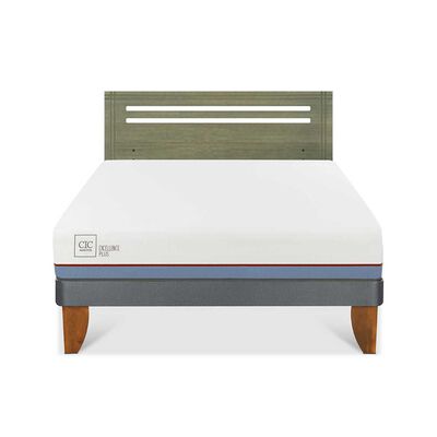 Imagen 1 del producto Cama Europea CIC 2 Plazas Excellence Plus + Respaldo Munich Olivo