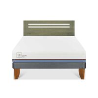 Cama Europea CIC 2 Plazas Excellence Plus + Respaldo Munich Olivo