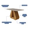 Juego de Comedor Decocasa Agata 4 Sillas Off White
