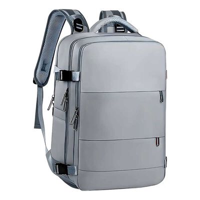 Mochila de Viaje Gris Laptop Compartimento Zapatos Impermeable De Gaune