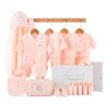 Pack Ajuar Bebé Ropa Algodón 24 Piezas Rosado Lubabycas