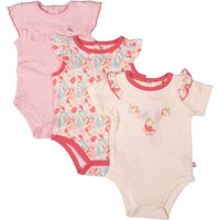 Pack 3 Unidades Body de Algodón Beba Pillin Rosado