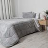 Plumón Liso Mashini Súper King Corduroy Coral Sherpa Gris