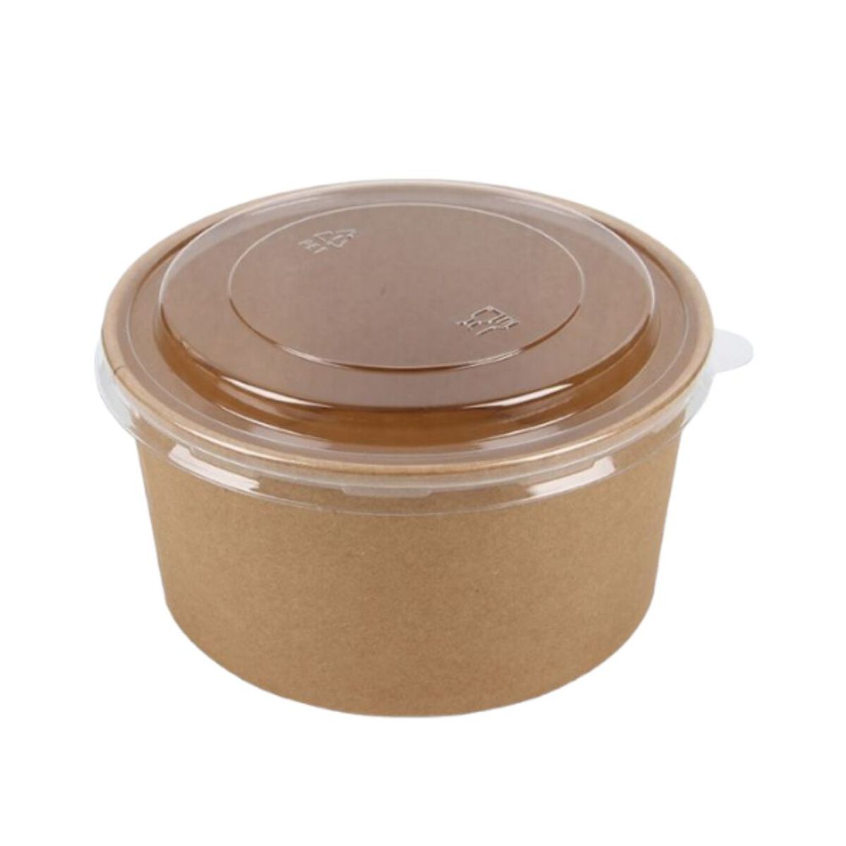 Envase Bowl con Tapa Pet Marrón De Gaune 1000ml