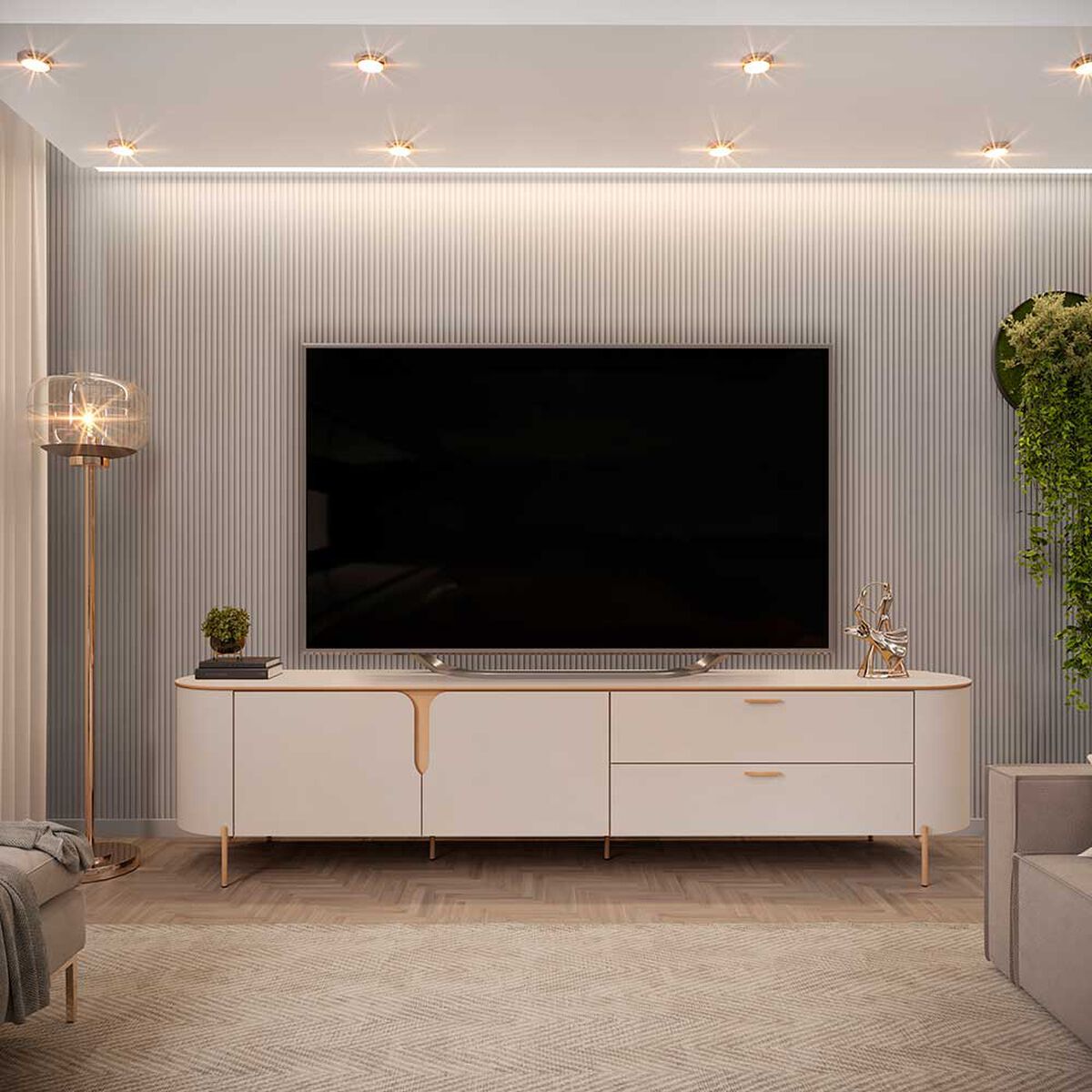 Rack Di Poretti Celine 70" Blanco