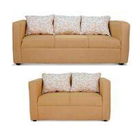 Juego de Living Elegant Detail Indiana Sofá 3 Cuerpos + Sofá 2 Cuerpos Beige