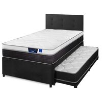 Cama Nido Flex 1,5 Plazas Nexus+Respaldo Royal Negro