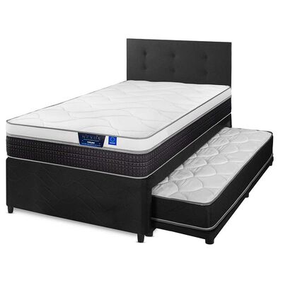 Imagen 1 del producto Cama Nido Flex 1,5 Plazas Nexus+Respaldo Royal Negro