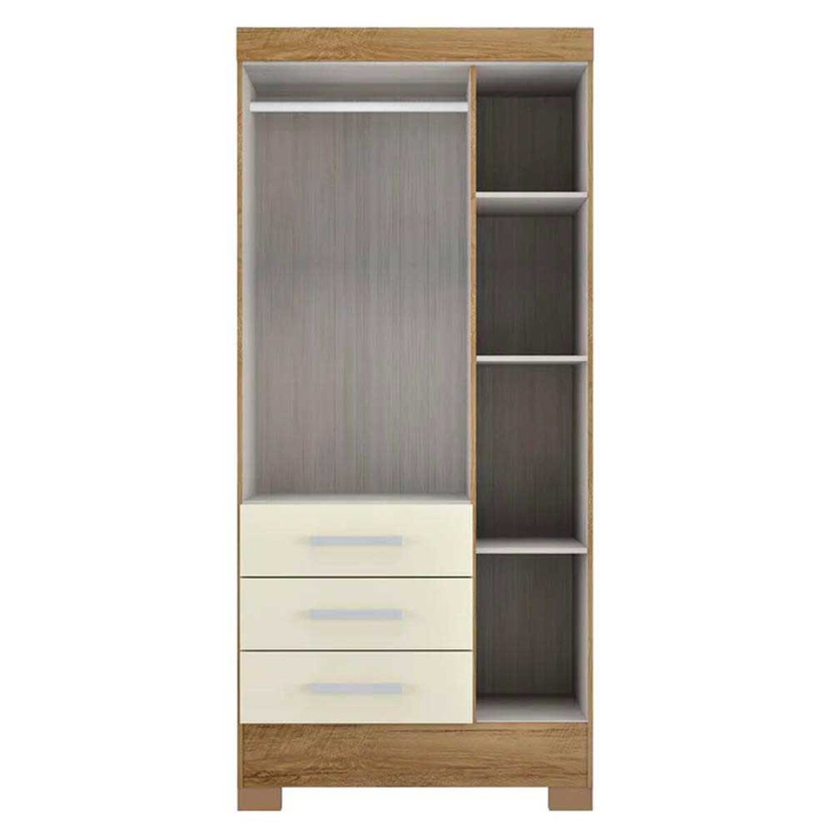 Clóset Altavision Palmas natu 3 Puertas 3 Cajones Nature White