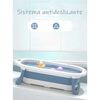 Bañera Plegable con Termómetro, Cojin y más Accesorios Azul