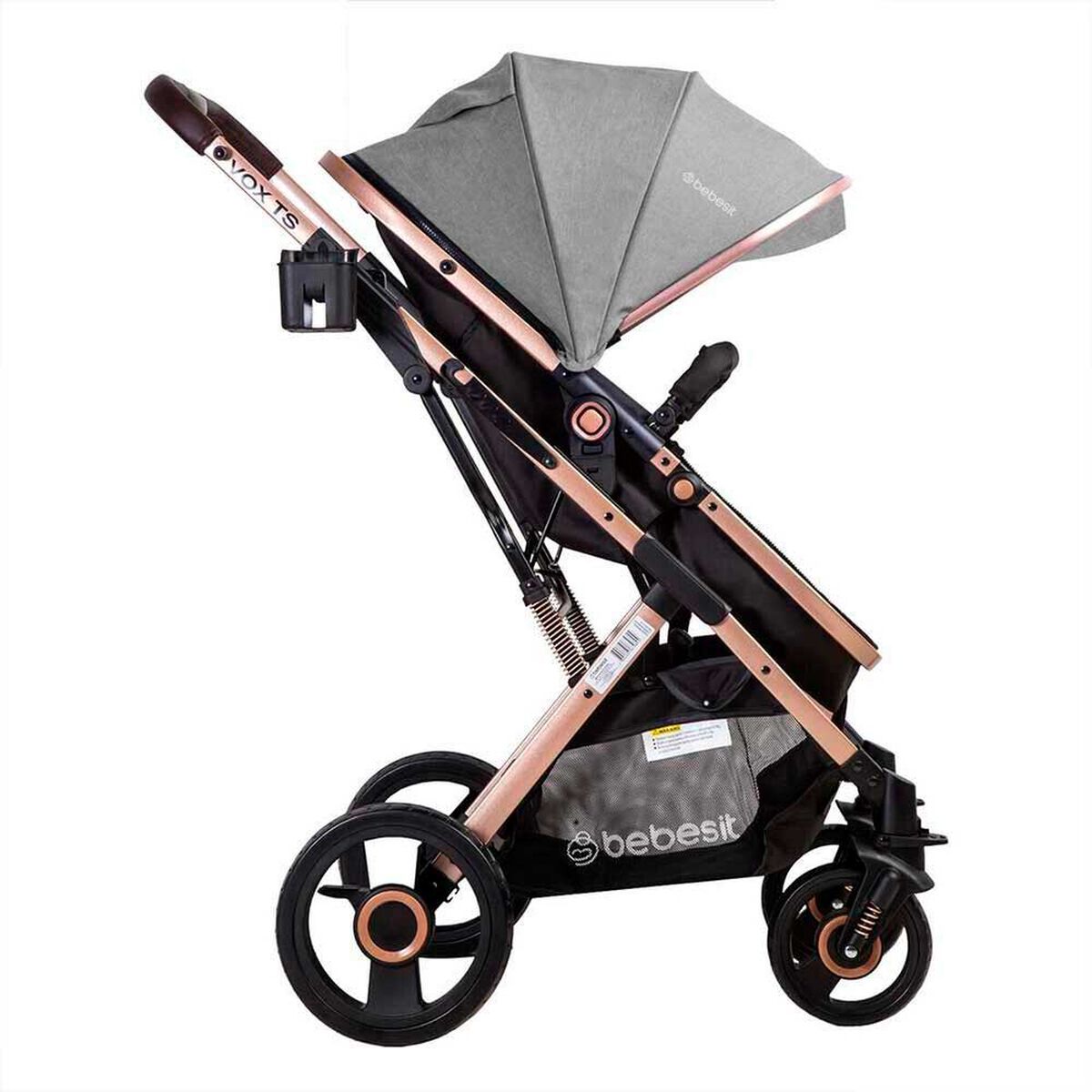 Coche Cuna Paseo Bebe Vox Gris Bebesit