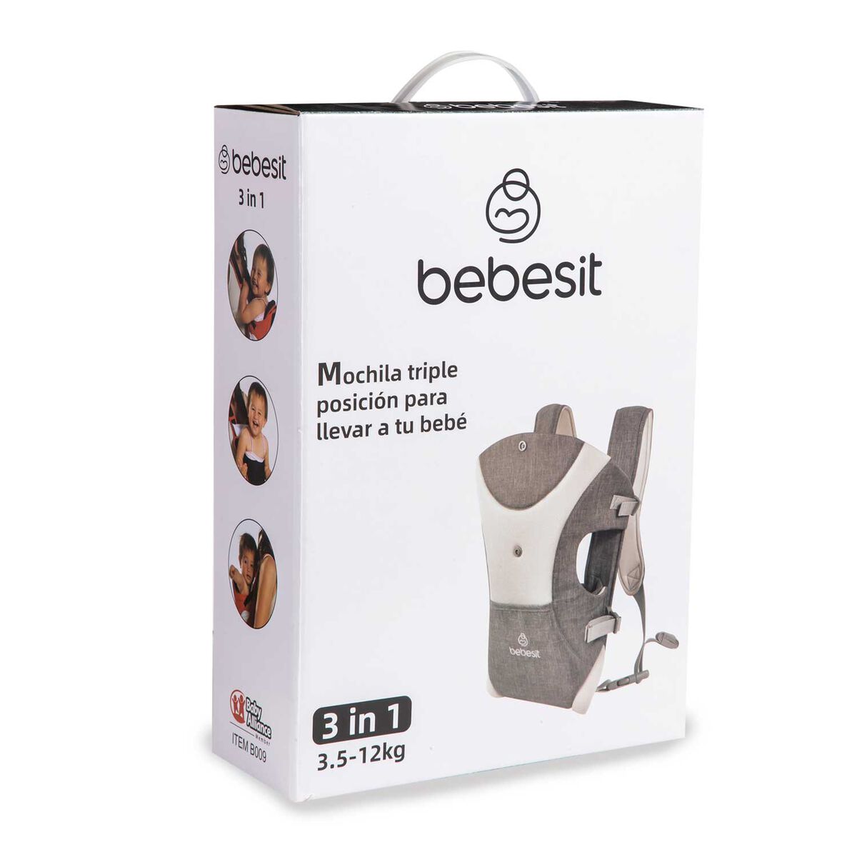Porta Bebe 3 Posiciones en 1 Khaki Bebesit
