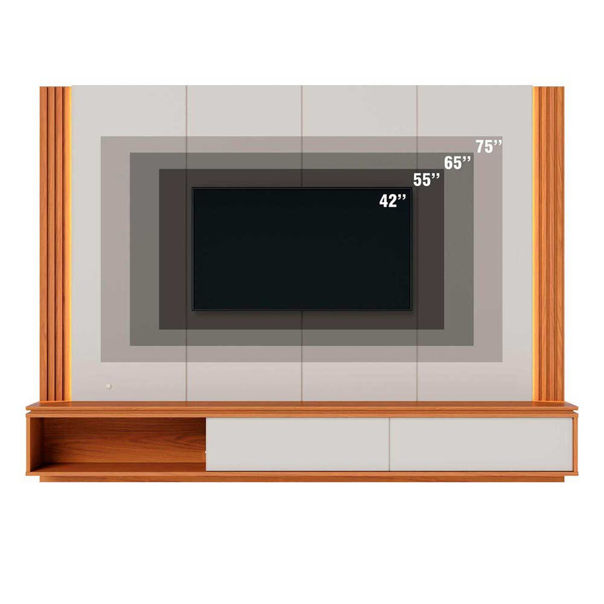 Panel TV Altavision Loa Blanco y Café