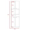 Mueble Microondas TuHome Bau Blanco/Wengue