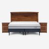 Cama Europea Rosen Base Dividida King Indie + Respaldo + 2 Veladores Veneto