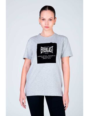 Imagen 1 del producto Polera Manga Corta Casual Sport Mujer Everlast Melange, Negro
