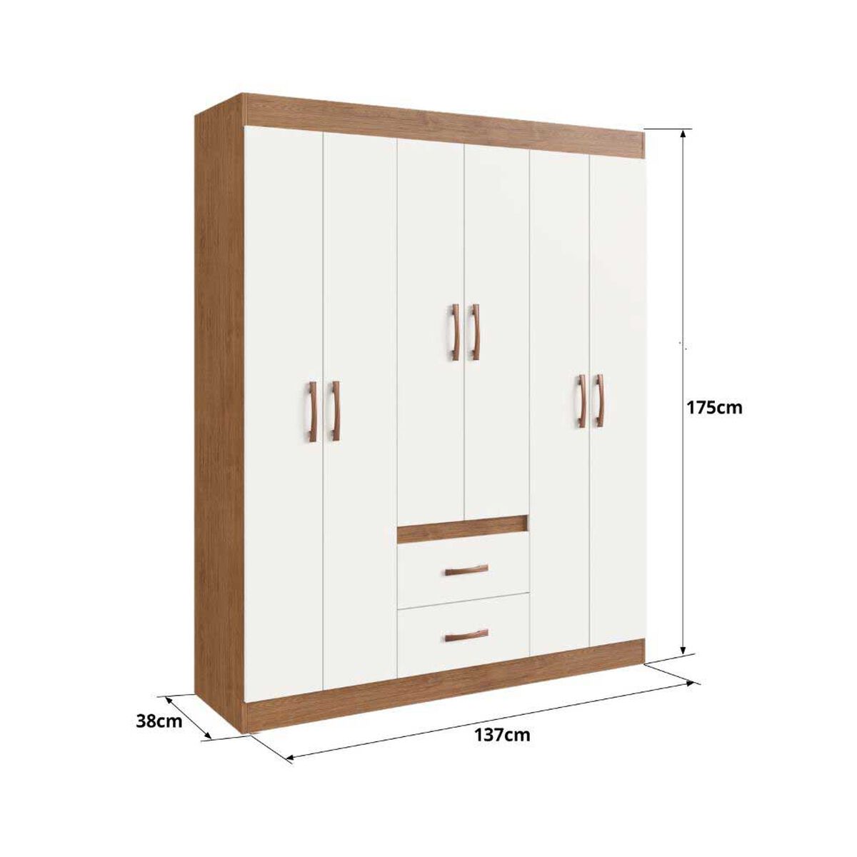 Closet Amuv Closet 6 Puertas Blanco