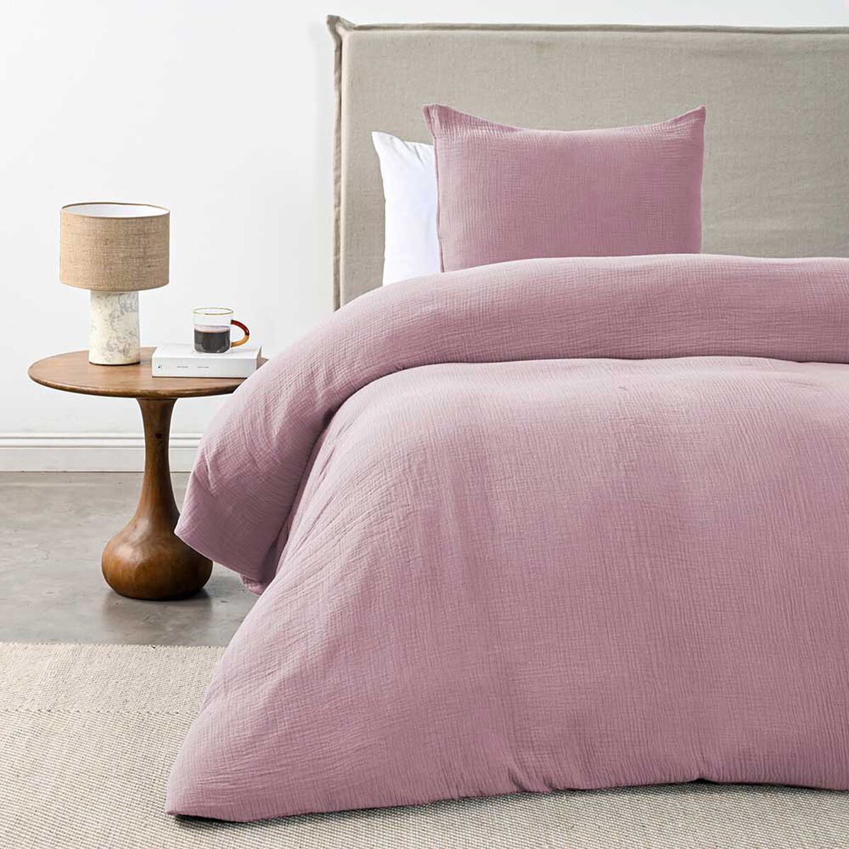 Funda de Plum&oacute;n Cannon 1.5 Plazas Gauze Rose