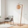 L&aacute;mpara de Pie Arco Liby Atmosphera Bamb&uacute; 173cm  Natural